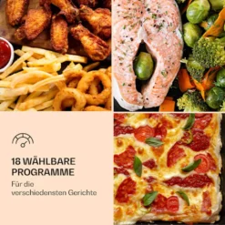 Klarstein Vigor Air Heißluftfritteuse XXL - Airfryer Mit 1800 W - 30 Liter - 18 Programme - Ober- Und Unterhitze - Digitales Bedienfeld Mit Touchscreen - Edelstahl -Günstiges Brat Lust Geschäft 85473511a1f5fb3122efcfd8363bc5e6