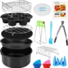 Zubehör Heißluftfritteuse, 8 Zoll 14 Stück Zubehörset Für Airfryer Fritteusen Für COSORI Ninja Philips Tefal Für Luftfritteuse 3.7QT-6.8QT 2 Zubehör Heißluftfritteuse, 8 Zoll 14 Stück Zubehörset Für Airfryer Fritteusen Für COSORI Ninja Philips Tefal Für Luftfritteuse 3.7QT-6.8QT -Günstiges Brat Lust Geschäft 855cf7b7fbbd6261e9223fcefd3424a1