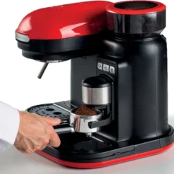 Ariete Siebträger-Espressomaschine Moderna Mit Kaffeemühle Und Aufschäumdüse, Rot/schwarz -Günstiges Brat Lust Geschäft 876ecdd6eb6364f1630856a0568ba46c