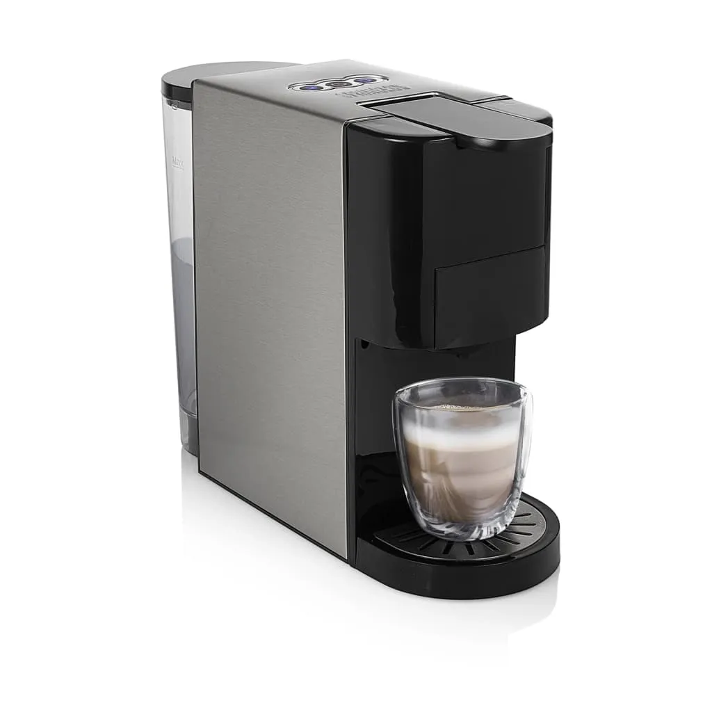 Princess 4-in-1 Multi-Kapsel-Kaffeemaschine 1450W 0,8L Schwarz Silbern 3 Princess 4-in-1 Multi-Kapsel-Kaffeemaschine 1450W 0,8L Schwarz Silbern