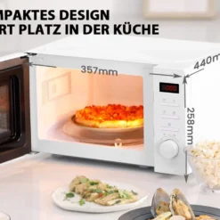 Mikrowelle 20L, Solo-Mikrowelle Mit 8 Menüs/Timer/LED-Digitalanzeige/700W Grill/5 Leistungsstufen/Praktischer Auftaufunktion/Beleuchtung Im Innenraum -Günstiges Brat Lust Geschäft 8986224813840f4125e1f70d56933544