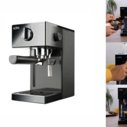 Solac Squissita Easy Graphite, Espressomaschine, 1,5 L, Kaffeepad, Gemahlener Kaffee, 1050 W, Graphit