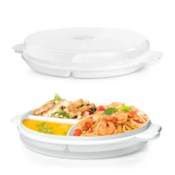 2 X Mikrowellenteller Mit Deckel Menüteller 3 Fach Teilung Mikrowellengeschirr -Günstiges Brat Lust Geschäft 8bdd0b13c2eeadc8c2b6f17fcc785841