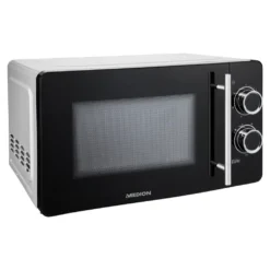 MEDION 2in1 Mikrowelle Mit Grill (20 Liter, 700 Watt, 800 Watt Grill, 5 Leistungsstufen, 3 Kombi-Stufen, Auftaufunktion, MD10495) Schwarz / Silber -Günstiges Brat Lust Geschäft 8bffbecfae63d39d547cc35d28c7c825