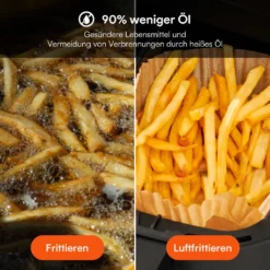 ULTENIC K20 Heißluftfritteuse, 3.8*2L XXL, 2850W, Doppelkammer - Touchscreen - Online - Rezepte -Günstiges Brat Lust Geschäft 8c8c90bb0e9564b91235fbf3a893beab