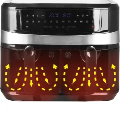 Emerio AF-126672 XXL Doppel Heißluft-Fritteuse Air-Fryer 2 X 4,5 Liter 12 Programme 12 Emerio AF-126672 XXL Doppel Heißluft-Fritteuse Air-Fryer 2 X 4,5 Liter 12 Programme -Günstiges Brat Lust Geschäft 8f96532d21c47600a21aa8beec6ef551