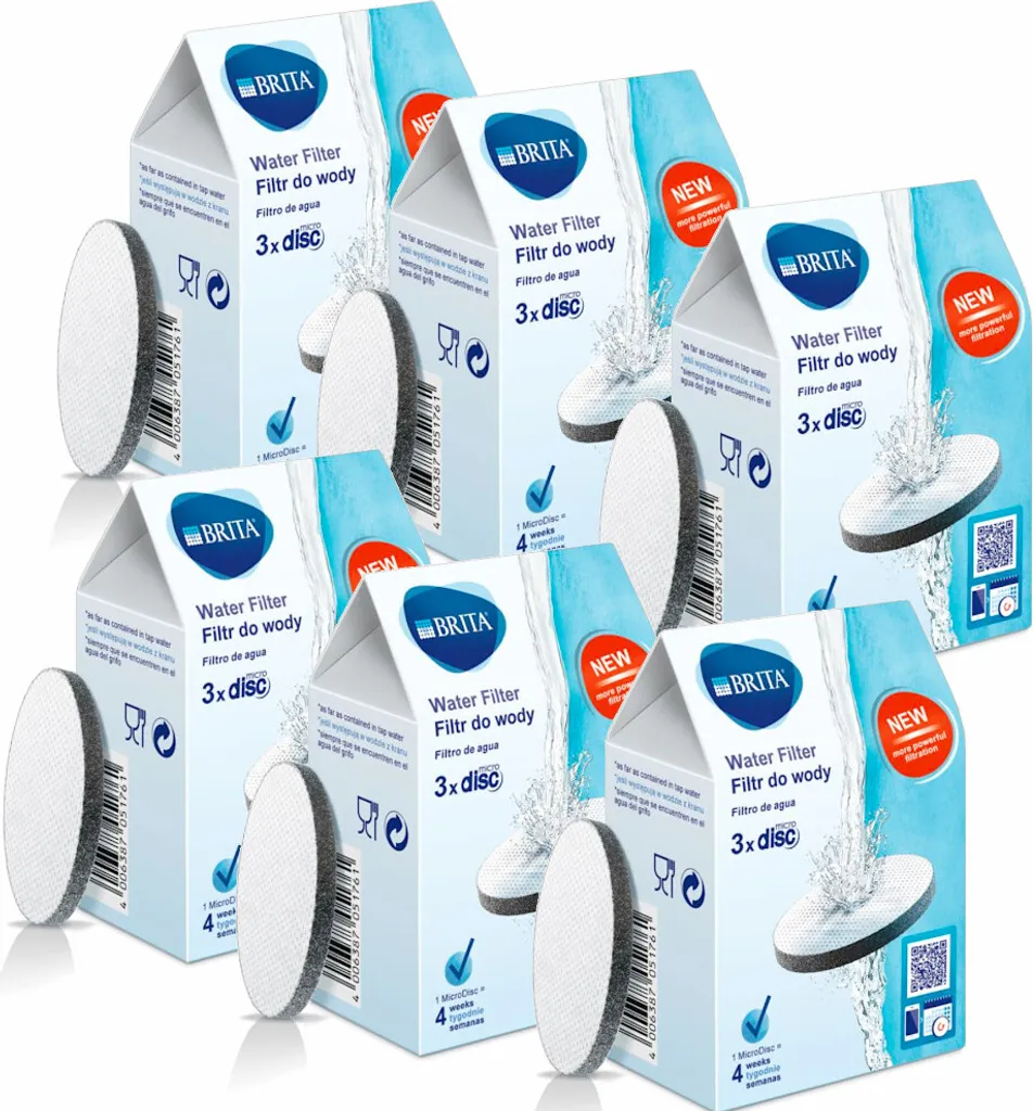 BRITA MicroDisc Wasserfilter 3stk. - Passend Für BRITA Fill&go Wasserfilter-Flaschen Und BRITA Fill&serve Wasserfilter-Karaffen (6er Pack) 3 BRITA MicroDisc Wasserfilter 3stk. - Passend Für BRITA Fill&go Wasserfilter-Flaschen Und BRITA Fill&serve Wasserfilter-Karaffen (6er Pack)