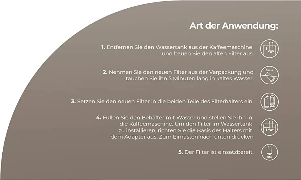 Wessper 4 Stück Wasserfilter Für Sage Kaffeemaschinen | Barista Zubehör Ersatz Für Sage Claro Swiss, Sage Barista Express Pro SES008, SES875,BES920, SES980, SES990, BES811, SES878, SES880, SES811 10 Wessper 4 Stück Wasserfilter Für Sage Kaffeemaschinen | Barista Zubehör Ersatz Für Sage Claro Swiss, Sage Barista Express Pro SES008, SES875,BES920, SES980, SES990, BES811, SES878, SES880, SES811 – Bild 8