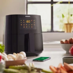 Philips Airfryer Essential, Heißluftfriteuse, App-Steuerung, 0.8 Kg, Touchscreen, Schwarz (HD9255/90) -Günstiges Brat Lust Geschäft 9737c2bbe060866308aa809d12cc1fc1