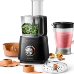 Philips Küchenmaschine Viva Collection, 29 Funktionen, 2.0 L, 2-in-1 Schneidescheibe, 800 W, Schwarz (HR7510/10) -Günstiges Brat Lust Geschäft 9833e2457d3772db6f36ca50353b587b