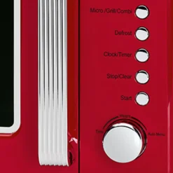 Clatronic MWG 790 2in1 Mikrowelle Retro-Design, 700 W Mikrowellenleistung, 1000 W Grillleistung, 20 L Garraum, Timerfunktion, Kindersicherung -Günstiges Brat Lust Geschäft 99f15d3e81e64ba88ff8ff5d1c1a0c02