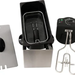 Fritteuse DESKI 3 Liter Edelstahl Schwarz 2000 Watt Friteuse -Günstiges Brat Lust Geschäft 9ab142437baccfabe01c75a9f8f6947d