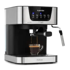 Arabica Espressomaschine 1050W 15 Bar 1,5l Touch-Bedienfeld Edelstahl