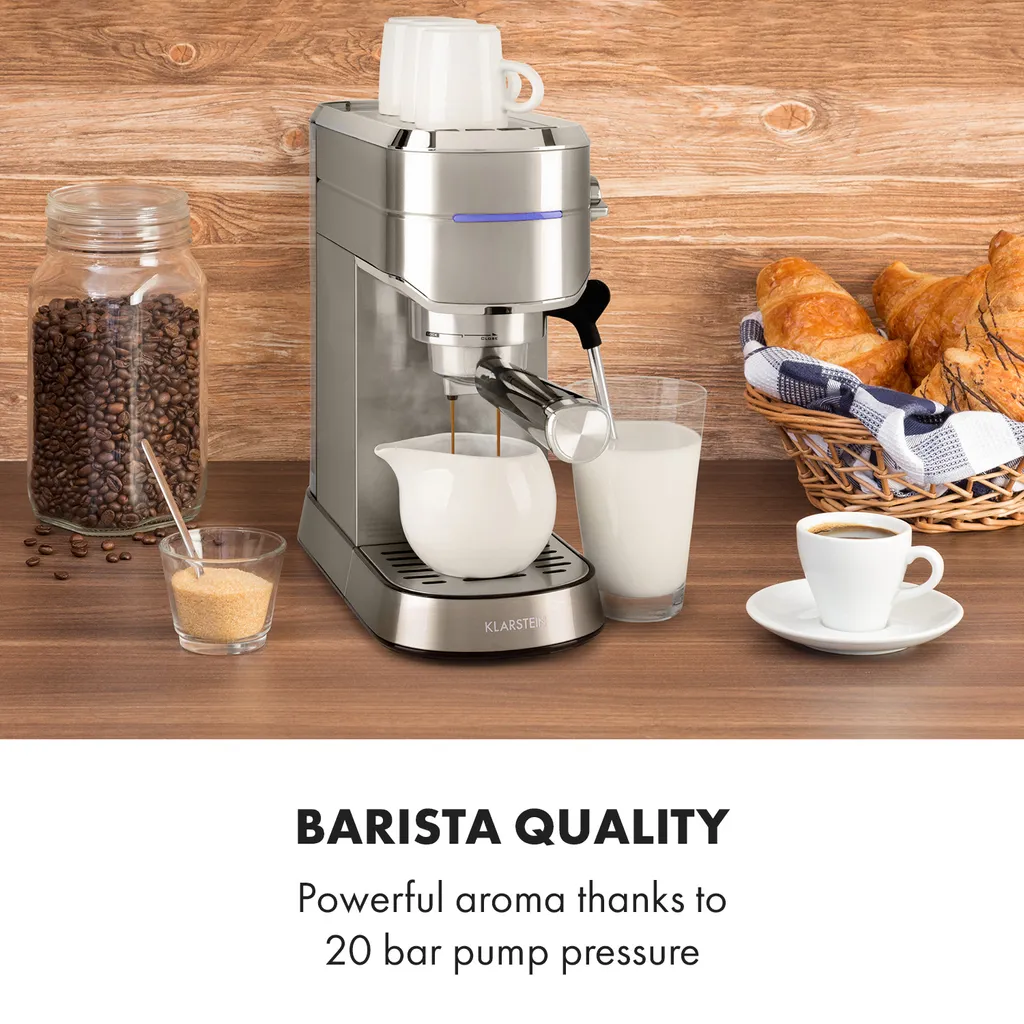 Futura Espressomaker 20 Bar 1450 Watt 20 Bar Wassertank: 1,25 Liter Rostfreier Edelstahl 4 Futura Espressomaker 20 Bar 1450 Watt 20 Bar Wassertank: 1,25 Liter Rostfreier Edelstahl – Bild 2