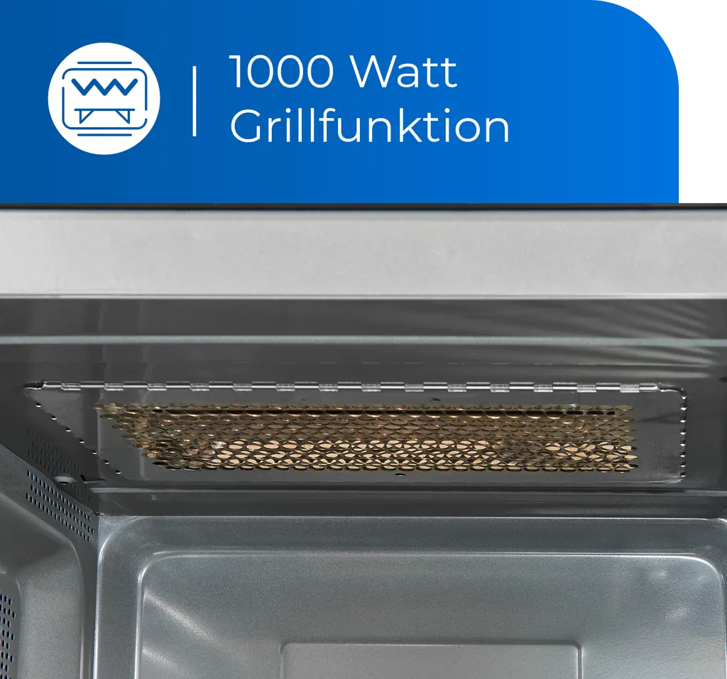 Exquisit Mikrowelle MW8023-F-240DIG Schwarz | 750 Watt | 1000 Watt Grill | Timer | Auftaufunktion 7 Exquisit Mikrowelle MW8023-F-240DIG Schwarz | 750 Watt | 1000 Watt Grill | Timer | Auftaufunktion – Bild 5