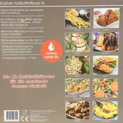 GOURMETmaxx Heißluft-Fritteuse Digital - 12l - 1800W Heißluft Fritteuse Fettfrei 12L Friteuse Airfryer Digital Drehgrill XL Fritöse 36 GOURMETmaxx Heißluft-Fritteuse Digital - 12l - 1800W Heißluft Fritteuse Fettfrei 12L Friteuse Airfryer Digital Drehgrill XL Fritöse -Günstiges Brat Lust Geschäft 9f5baa2821ec0280c4f5bf6df72604ee