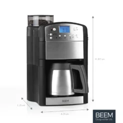 BEEM FRESH-AROMA-PERFECT Filterkaffeemaschine Mit Mahlwerk - Thermo | 2 Isolierkannen Kaffeemaschine Mahlwerk Timer 2x Thermoskanne Filterkaffeemaschine Kaffeeautomat -Günstiges Brat Lust Geschäft a2326523f1e5a553a54adc3cd3061ab6