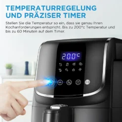 Midea Heißluftfritteuse 3,5L Heißluft Fritteuse Mit 8 Verschiedene Programmen, Digital Touchscreen, Temperaturkontrolle, 1500W Heissluftfritteuse Air Fryer -Günstiges Brat Lust Geschäft a243e3066a2d05b24c9f601a43e25d50