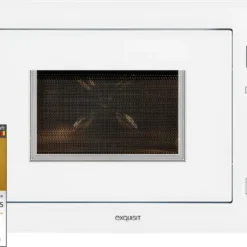 Exquisit Einbau-Mikrowelle EMW25-G-020 Weiss | 800 Watt | Timer | Grill 1200 Watt | 60 Cm Breite