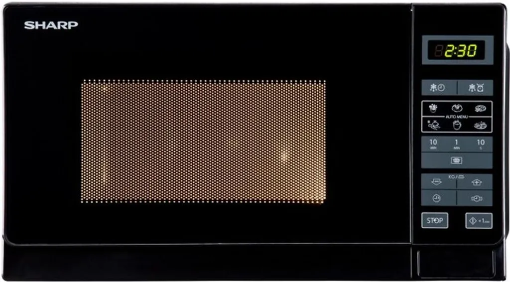 Sharp R-242 BKW Solo Mikrowelle Schwarz 4 Sharp R-242 BKW Solo Mikrowelle Schwarz – Bild 2