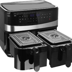 Emerio AF-126672 XXL Doppel Heißluft-Fritteuse Air-Fryer 2 X 4,5 Liter 12 Programme 11 Emerio AF-126672 XXL Doppel Heißluft-Fritteuse Air-Fryer 2 X 4,5 Liter 12 Programme -Günstiges Brat Lust Geschäft aa5e9b50960f941df8638d2b8f24aae3