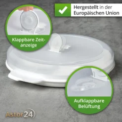 2 X Mikrowellenteller Mit Deckel Menüteller 3 Fach Teilung Mikrowellengeschirr -Günstiges Brat Lust Geschäft abd62340a57fafa4deb3653a60e57959