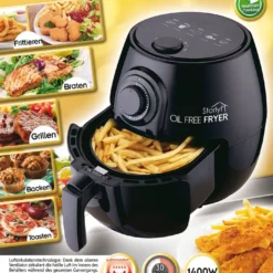 Starlyf® OIL FREE FRYER – Heißluftfritteuse, Umluft-Fritteuse Ohne ÖL, 3,8 Liter Fassungsvermögen, Spühlmaschinenfest, 1400 Watt – Aus Der TV Werbung -Günstiges Brat Lust Geschäft ae400555ecfcca41d7970238d26b8c02