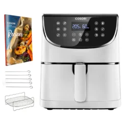 Cosori Premium 5,5-Liter Heißluftfritteuse Mit Spießgestell, Schwarz -Günstiges Brat Lust Geschäft aec3a2f8805290e6ad826bcb6ec4b892