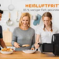 Tomons Heißluftfritteuse XXL 5,5 L Elektrofritteuse, 1800W, Airfryer Ohne Fett Und Öl, Friteuse Heißluft Mit 8 Voreinstellungen, Alarmtimer, Digitales Touch-Display, Frittierkorb Und Rezeptheft -Günstiges Brat Lust Geschäft aed0bf5e7d1a77a86e90cb458b23f061