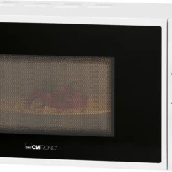 Clatronic Mikrowelle Mit Grill MWG 792, 700 Watt Mikrowellen- + 800 Watt Grillleistung, 30 Minuten-Timer Mit Endsignal, 20 Liter Garraum Mit Beleuchtung, Weiß