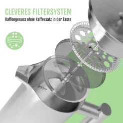 Bjørn Liebdhal French Press Edelstahl Kaffeemaschine Auch Für Camping : 0.6 Liter -Günstiges Brat Lust Geschäft af8e38011f3be701baaef836c10fb7cb