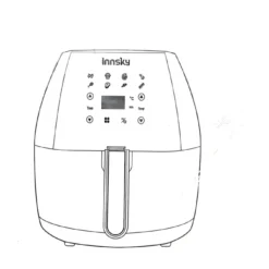 Innsky Heißluftfritteuse 5,5L XXL, 1700W Heissluftfriteuse Mit Digitalem LED-Touchscreen Und 8 Programmen