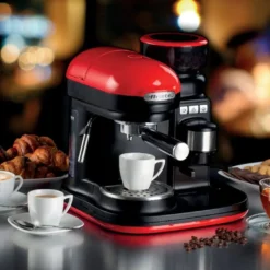 Ariete Siebträger-Espressomaschine Moderna Mit Kaffeemühle Und Aufschäumdüse, Rot/schwarz -Günstiges Brat Lust Geschäft b7e000d89ab7c7767163b9b6635b1b2d