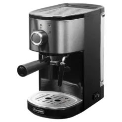 Bestron Espressomaschine Für 2 Tassen, Kolbenmaschine Mit Schwenkbarer Dampfdüse, Inkl. Integriertem Tassenwärmer, Herausnehmbarem Wassertank & 15 Bar Pumpendruck, 1.450 Watt, Farbe: Silber -Günstiges Brat Lust Geschäft b8ff23a30dd3ad9cde1e2497c370238d