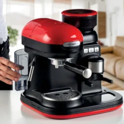 Ariete Siebträger-Espressomaschine Moderna Mit Kaffeemühle Und Aufschäumdüse, Rot/schwarz -Günstiges Brat Lust Geschäft b91ad0b066da96f40f74f4ed70f124e8