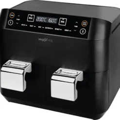 MAXXMEE Heissluft-Fritt. Doppelk. 2x3,8l -Günstiges Brat Lust Geschäft bad15ce114ce48c82a17c996d0aaf1e6