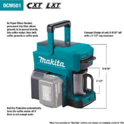 Makita Akku / Netz Tragbare Mobile Kaffeemaschine Caffee DCM501Z 18V 230V -Günstiges Brat Lust Geschäft bb155334bc56d746798865b5284a6485