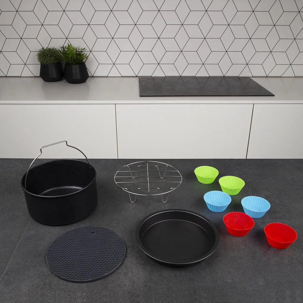 Princess 10-tlg. Heißluftfritteuse-Zubehör-Set 5,2L Metall Und Silikon 20 Princess 10-tlg. Heißluftfritteuse-Zubehör-Set 5,2L Metall Und Silikon – Bild 18