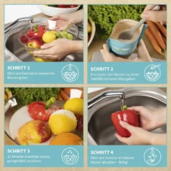 Lemonist Pestizid-Reduzierer - 4er-Set Obst- Und Gemüsereiniger Natron Zitronensäure Salz Granulat Vegan Reduzierung Von Pestiziden - Germany -Günstiges Brat Lust Geschäft bd68b6917cbe25fd6e0ad8d10cdb4657