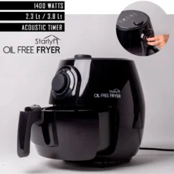 Starlyf® OIL FREE FRYER – Heißluftfritteuse, Umluft-Fritteuse Ohne ÖL, 3,8 Liter Fassungsvermögen, Spühlmaschinenfest, 1400 Watt – Aus Der TV Werbung -Günstiges Brat Lust Geschäft bd836043d8afc9cdcc8ff28c9b24027c