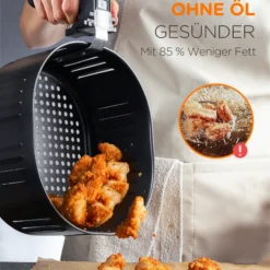 Tomons Heißluftfritteuse XXL 5,5 L Elektrofritteuse, 1800W, Airfryer Ohne Fett Und Öl, Friteuse Heißluft Mit 8 Voreinstellungen, Alarmtimer, Digitales Touch-Display, Frittierkorb Und Rezeptheft -Günstiges Brat Lust Geschäft bf76e24af9e5ff34a5e82b987d2d66b4