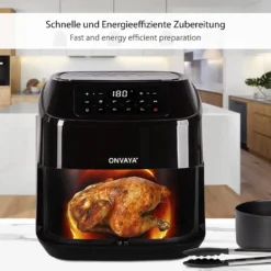 ONVAYA® Heißluftfritteuse | Airfryer XXL | Fritteuse Ohne Öl & Fett | Für 5-6 Personen | Mit LED-Display | 10 Programme | 1700 W | Inkl. Backform & Grillrost Mit Spießen 13 ONVAYA® Heißluftfritteuse | Airfryer XXL | Fritteuse Ohne Öl & Fett | Für 5-6 Personen | Mit LED-Display | 10 Programme | 1700 W | Inkl. Backform & Grillrost Mit Spießen -Günstiges Brat Lust Geschäft c0f9de782b9f19f0f5580db4dd3eb3e1
