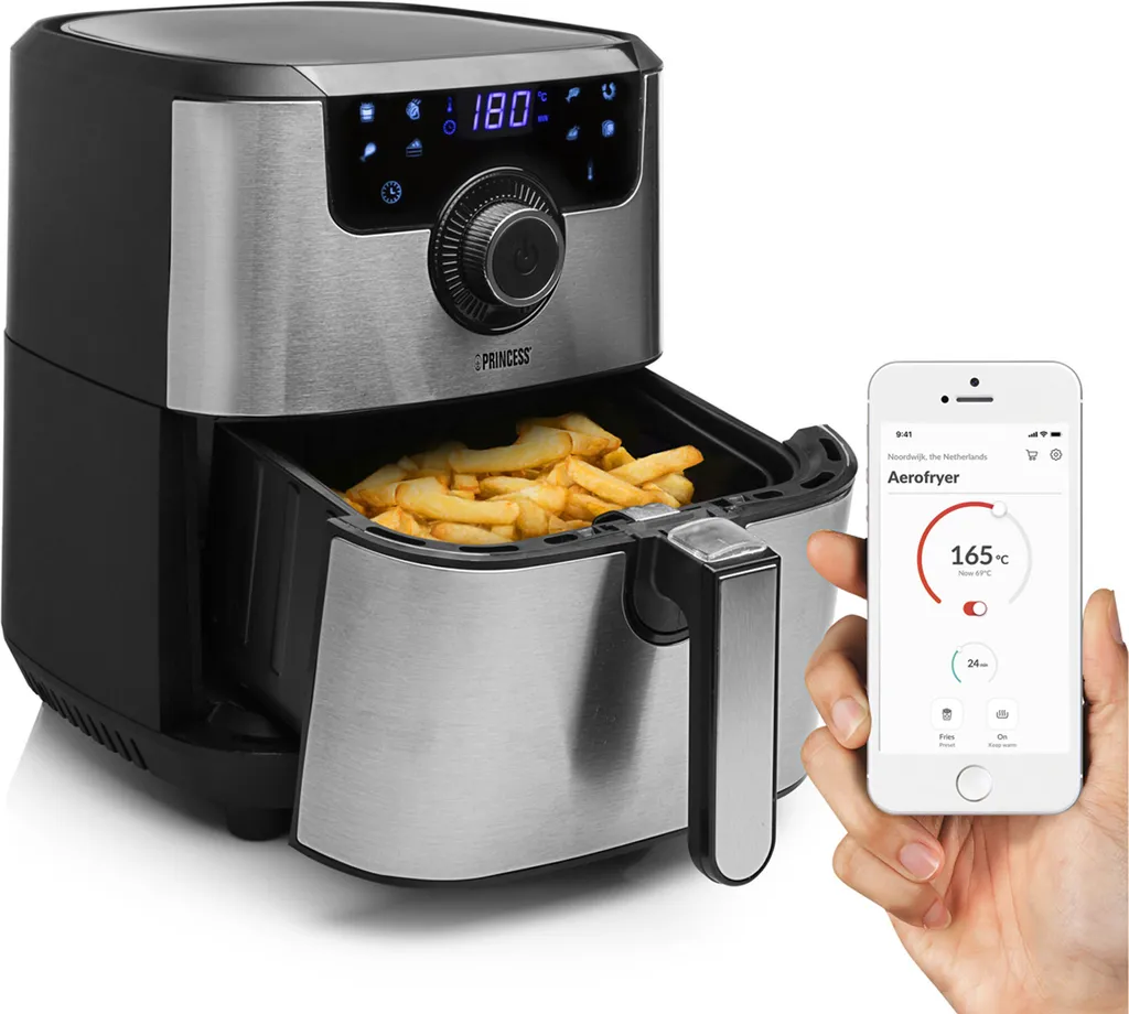 Princess Aerofryer Smart 1500 W 4,5 L Silbern 19 Princess Aerofryer Smart 1500 W 4,5 L Silbern – Bild 17