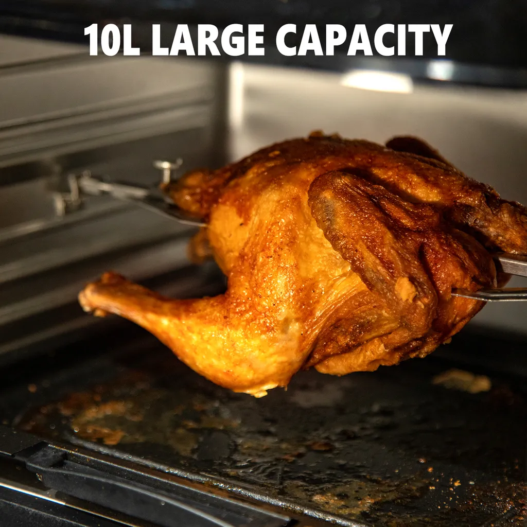 Aigostar Master 30LVU - 10L Heißluftfritteuse, 14 In 1 Heißluftofen Mit Digitalem LED-Touchscreen, 1650 W ölfreies Frittieren, Inklusive 5 Zubehörteilen. 6 Aigostar Master 30LVU - 10L Heißluftfritteuse, 14 In 1 Heißluftofen Mit Digitalem LED-Touchscreen, 1650 W ölfreies Frittieren, Inklusive 5 Zubehörteilen. – Bild 4