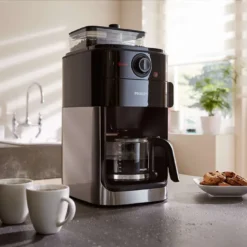 Philips Grind + Brew Filterkaffeemaschine Mit Mahlwerk, 1.2 L Glaskanne, Bis Zu 12 Tassen, Metall, Schwarz (HD7767/00) -Günstiges Brat Lust Geschäft c2c87ae11e1db8633256d5dd9c48fee6