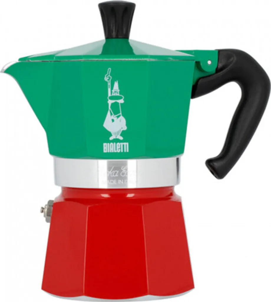 Bialetti - Moka Express Collection Italia (Tricolour), 3-Tassen-Kaffeemaschine, Aluminium 3 Bialetti - Moka Express Collection Italia (Tricolour), 3-Tassen-Kaffeemaschine, Aluminium