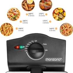 Monzana Fritteuse 4 Liter Edelstahl Mit Öl 2000 Watt Herausnehmbarer Ölbehälter Regelbare Temperatur Kaltzonentechnik -Günstiges Brat Lust Geschäft c41e6bdb4b55fc4672fbf41a4d3574e0