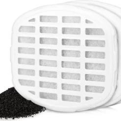 Navaris 3x Ersatzfilter Für Wasser Trinkbrunnen - 3er Set Filter Patronen Für Katzen Hunde Wasserbrunnen - Gegen Geruchs- Und Geschmacksstoffe