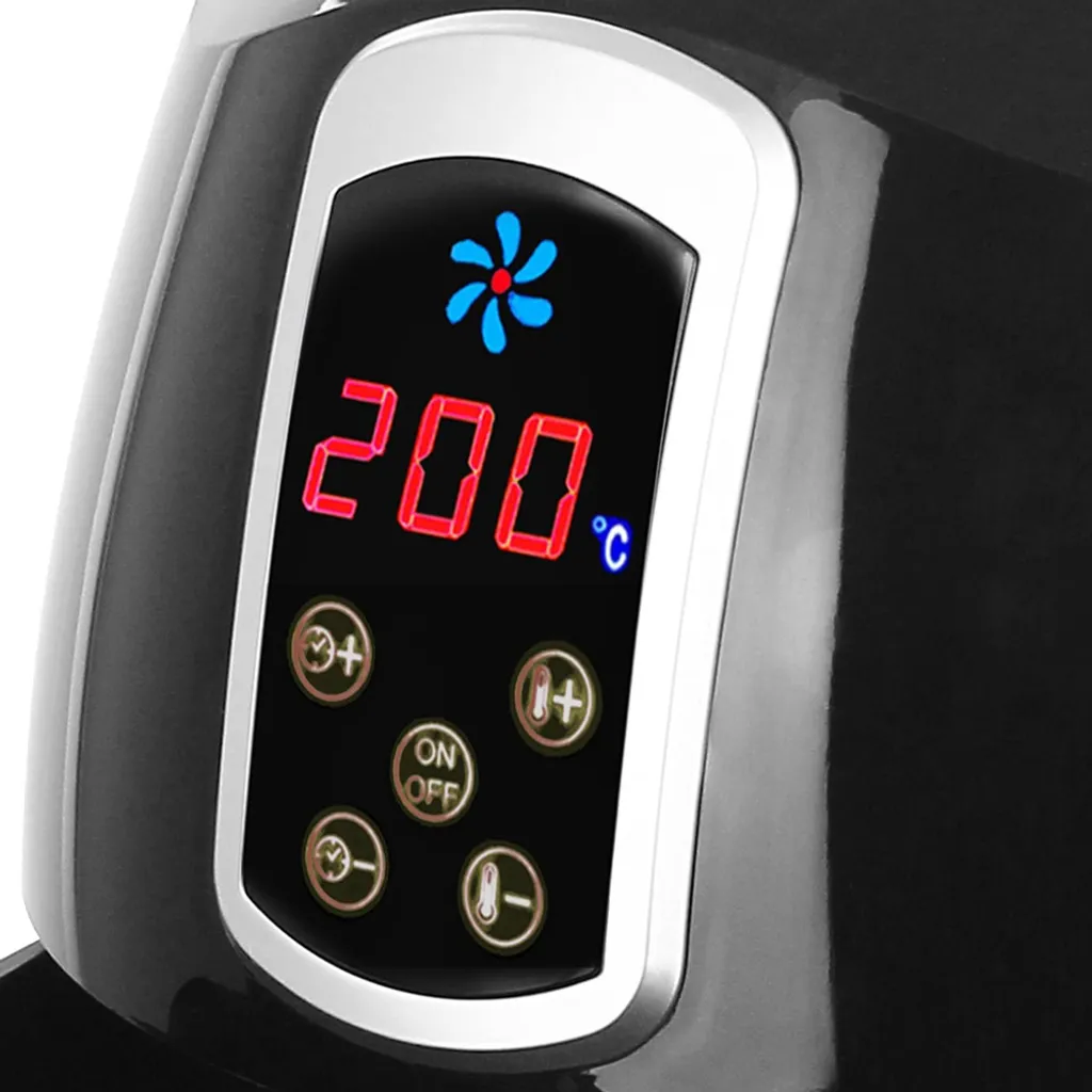 Heißluftfritteuse, Airfryer, Smart Fryer, Frittieren Ohne Öl, 3,6 Liter Volumen, 1400 Watt, Schwarz, Heissluft-Fritteuse, 6 Heißluftfritteuse, Airfryer, Smart Fryer, Frittieren Ohne Öl, 3,6 Liter Volumen, 1400 Watt, Schwarz, Heissluft-Fritteuse, – Bild 4