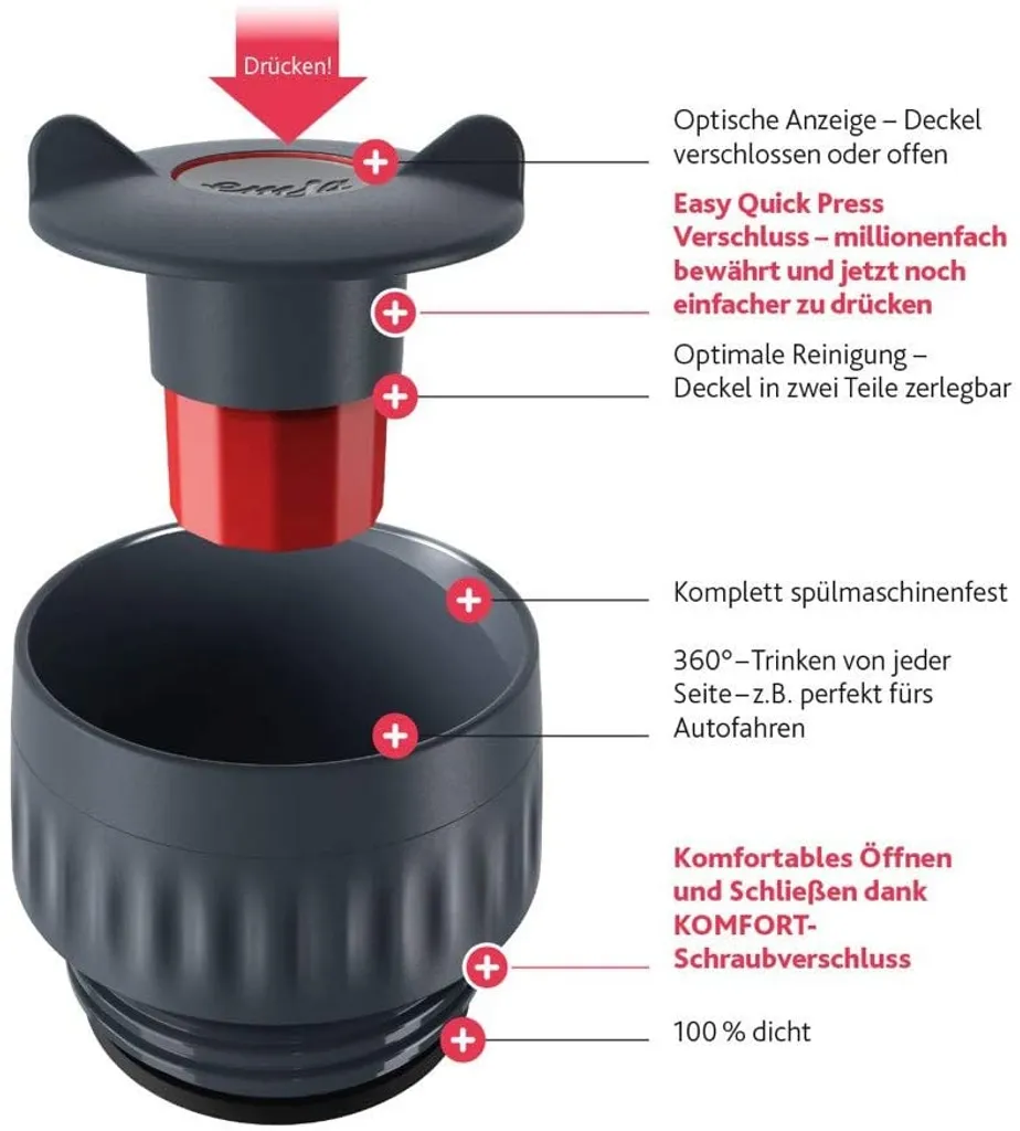 Krups Nescafé Dolce Gusto Kaffeekapselmaschine MiniMe KP123B 15bar 1500W + 1 X Emsa Travel Mug Koralle Hot & Cold Funktion 13 Krups Nescafé Dolce Gusto Kaffeekapselmaschine MiniMe KP123B 15bar 1500W + 1 X Emsa Travel Mug Koralle Hot & Cold Funktion – Bild 11